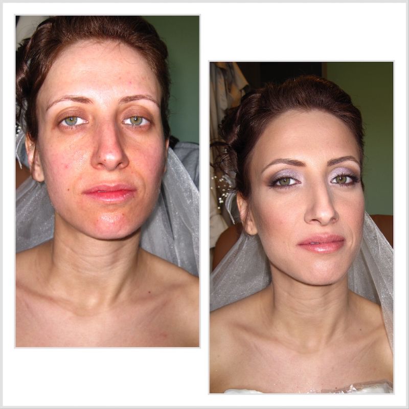 On-location bridal makeup — preparation at home or hotel for a calm wedding day