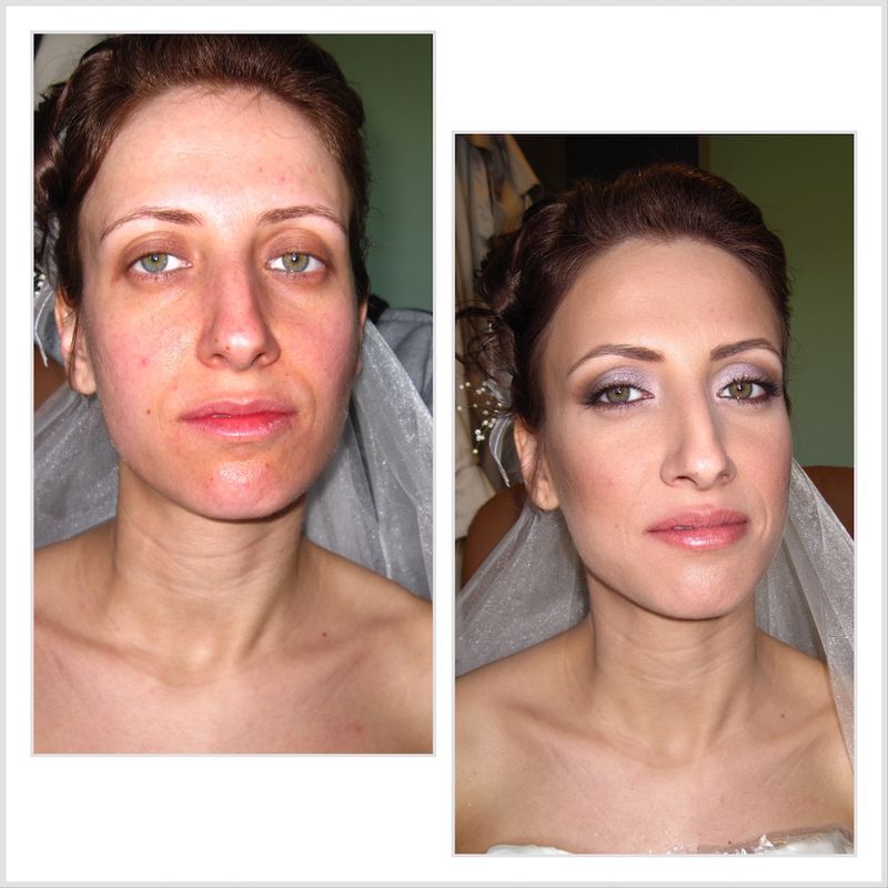 On-location bridal makeup — preparation at home or hotel for a calm wedding day