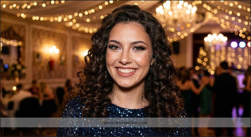 Glamorous prom makeup with warm tones — full glam with contouring and blush