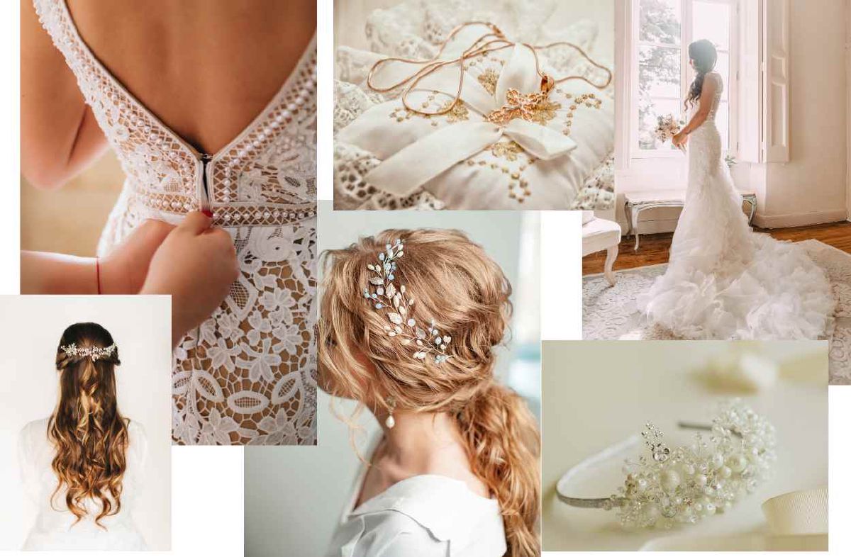 Wedding Makeup, Dress, Hair & Accessories