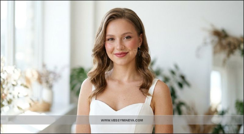 Makeup for a white or ivory prom dress